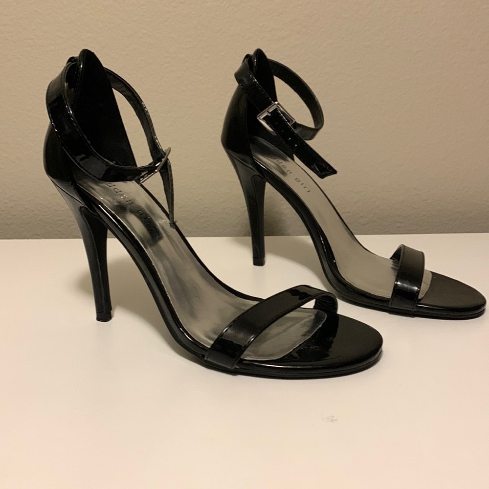 Madden Girl Black Strap Heel (10W)